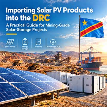 Importarea de produse solare fotovoltaice în RDC: un ghid practic pentru proiectele de stocare-So...